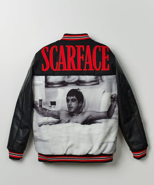 Scarface The World is Yours Varsity Jacket  Black & Red