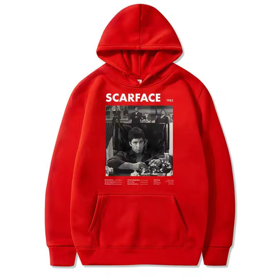 Scarface Black Hoodie Streetwear Pullover Unisex Oversized Sweatshirt