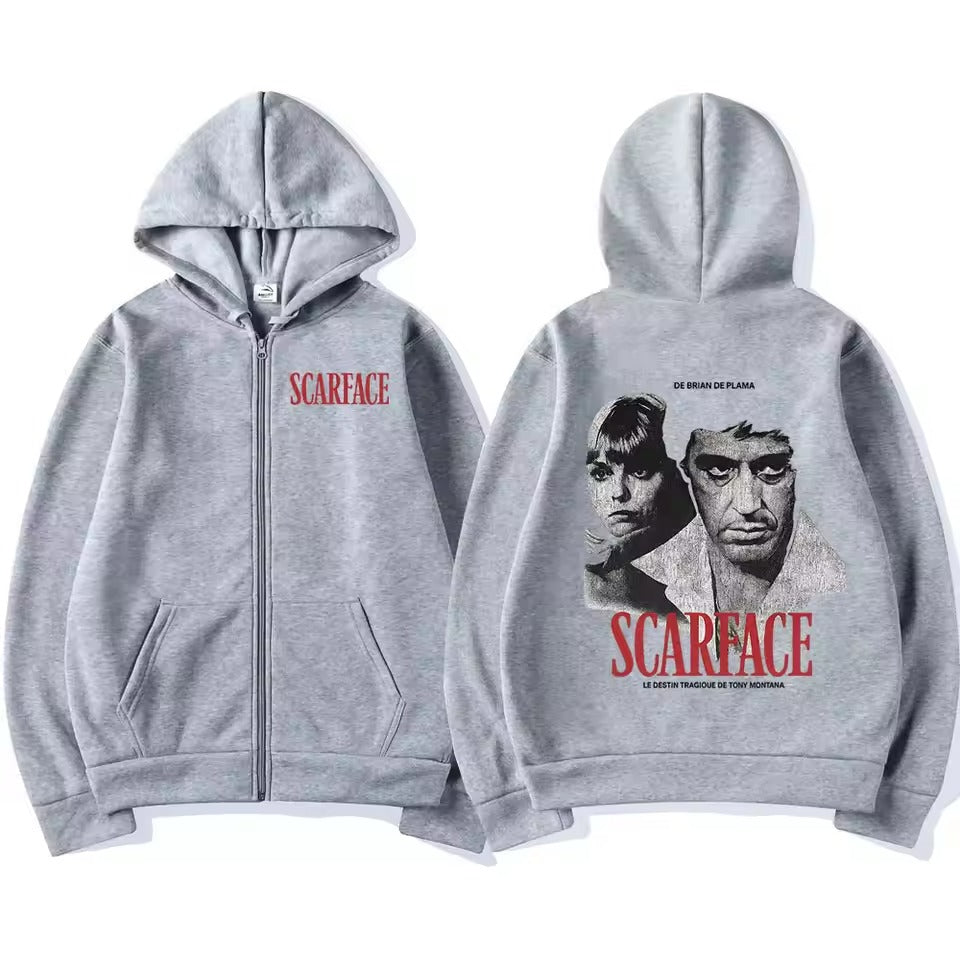 Scarface Hoodie – Streetwear Pullover with Graphic Hoodie Oversized Unisex Sweatshirt