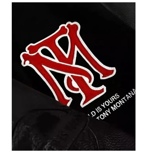 Scarface varsity bomber Tony Montana The World Is Yours Black Jacket