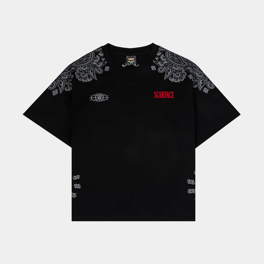 Scarface Short Sleeve T-Shirt – Paisley All Over Print Design