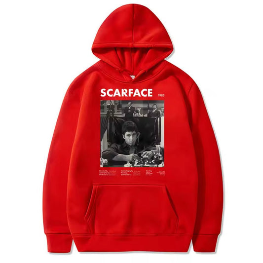 Scarface Black Hoodie Streetwear Pullover Unisex Oversized Sweatshirt